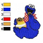Sesame Street Cookie Monsters Mommy 06 Embroidery Design